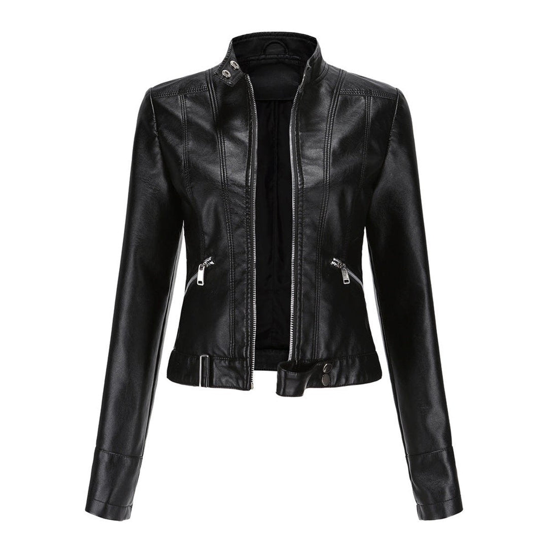 Linnea | Giacca Biker Corta con Collo alla Coreana