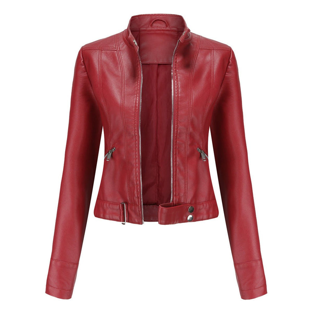 Linnea | Giacca Biker Corta con Collo alla Coreana