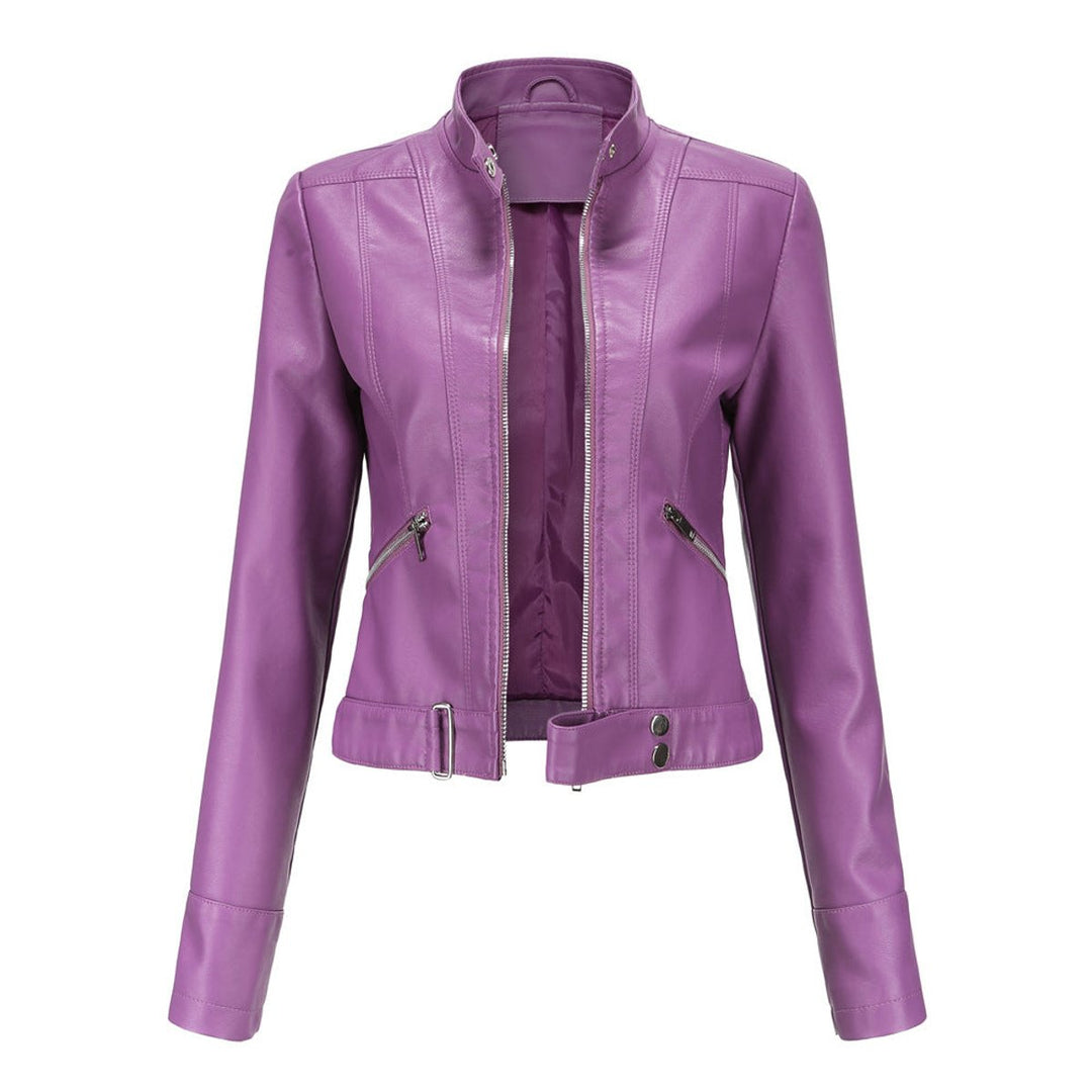 Linnea | Giacca Biker Corta con Collo alla Coreana