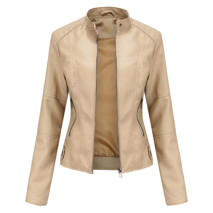 Helen | Giacca Biker Raffinata con Collo alla Coreana