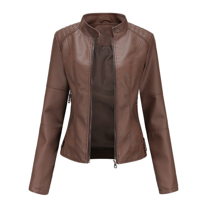 Helen | Giacca Biker Raffinata con Collo alla Coreana