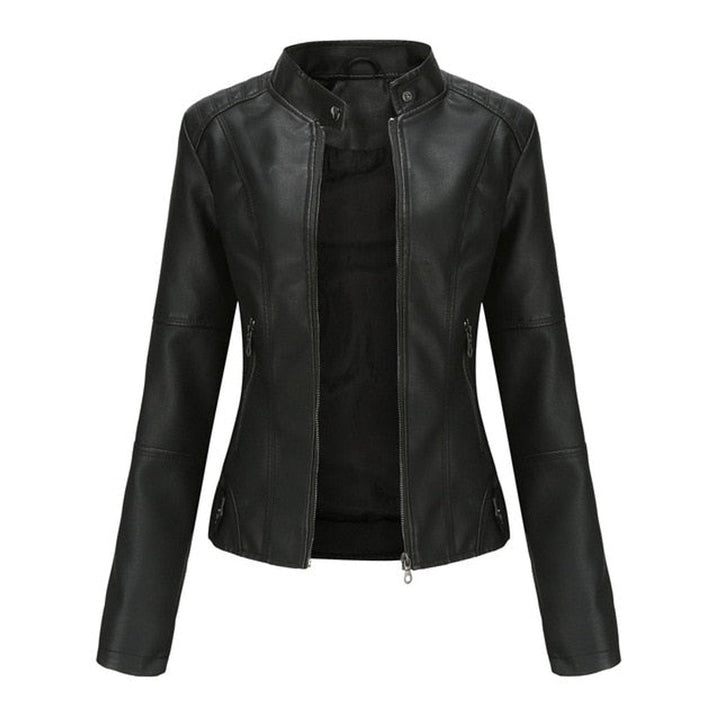 Helen | Giacca Biker Raffinata con Collo alla Coreana