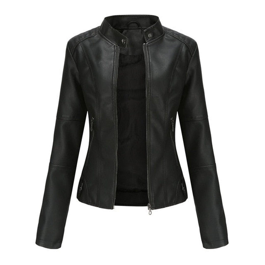 Helen | Giacca Biker Raffinata con Collo alla Coreana