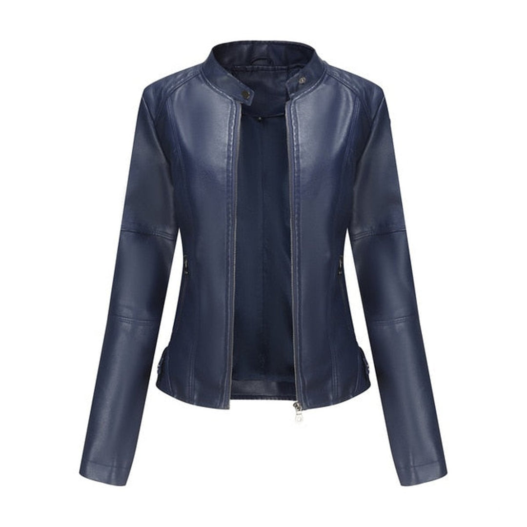 Helen | Giacca Biker Raffinata con Collo alla Coreana