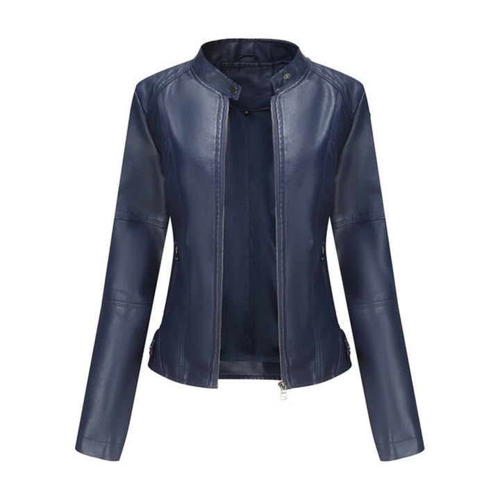 Helen | Giacca Biker Raffinata con Collo alla Coreana