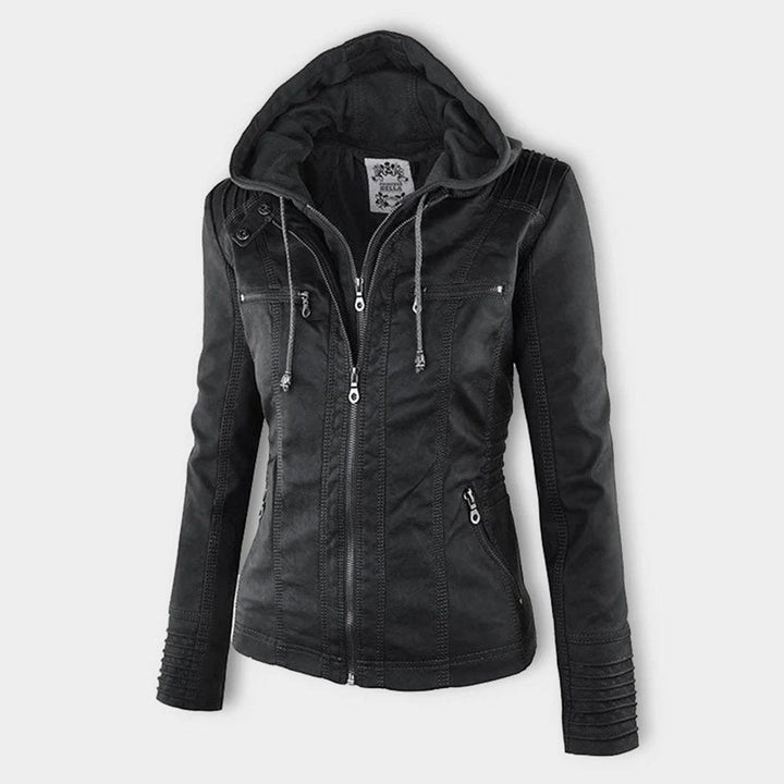 Lucinda | Giacca Biker con Cappuccio Removibile