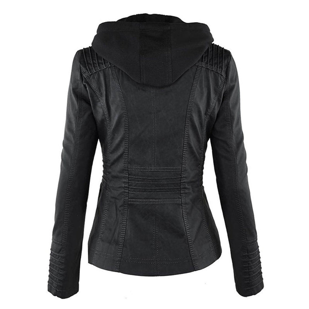 Lucinda | Giacca Biker con Cappuccio Removibile