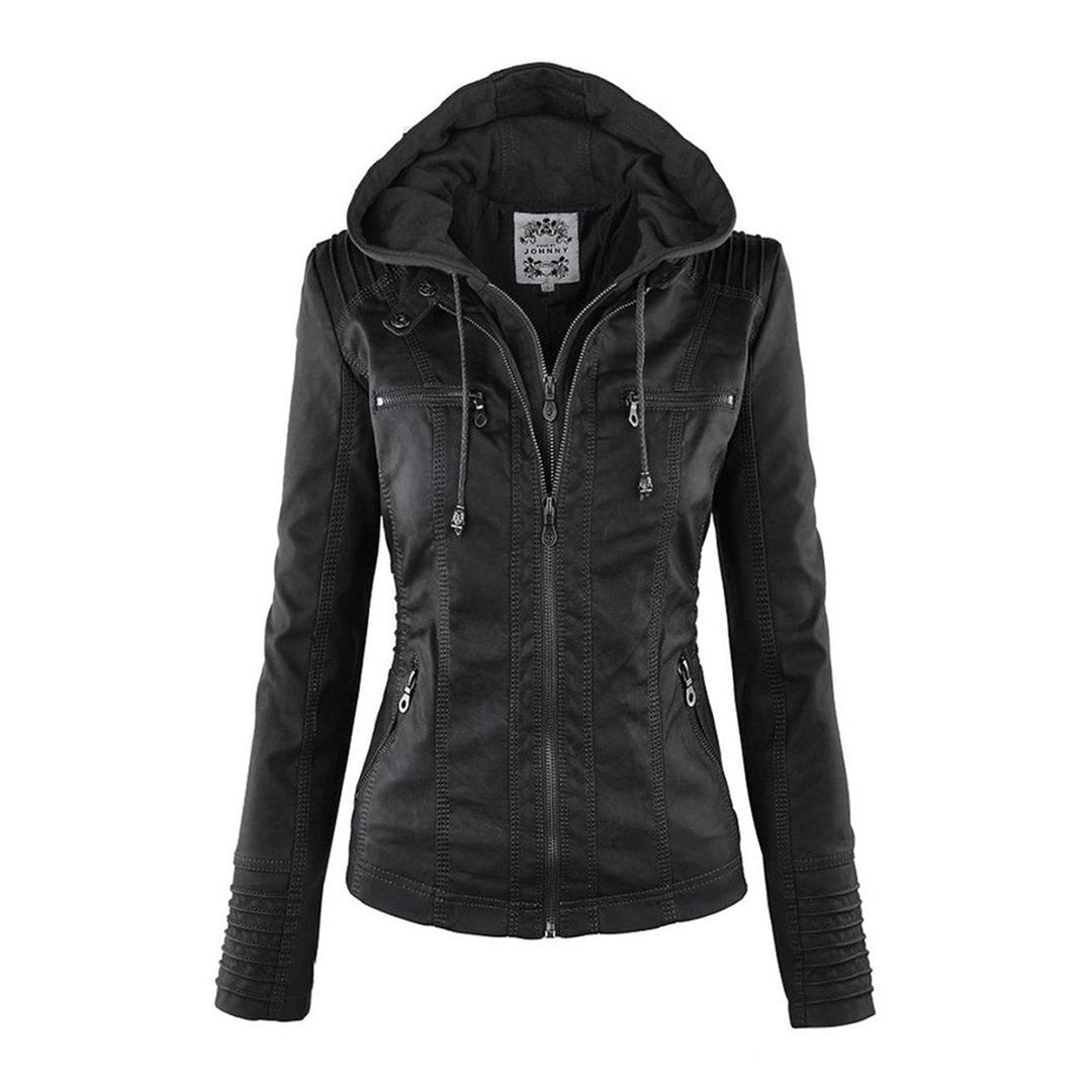 Lucinda | Giacca Biker con Cappuccio Removibile