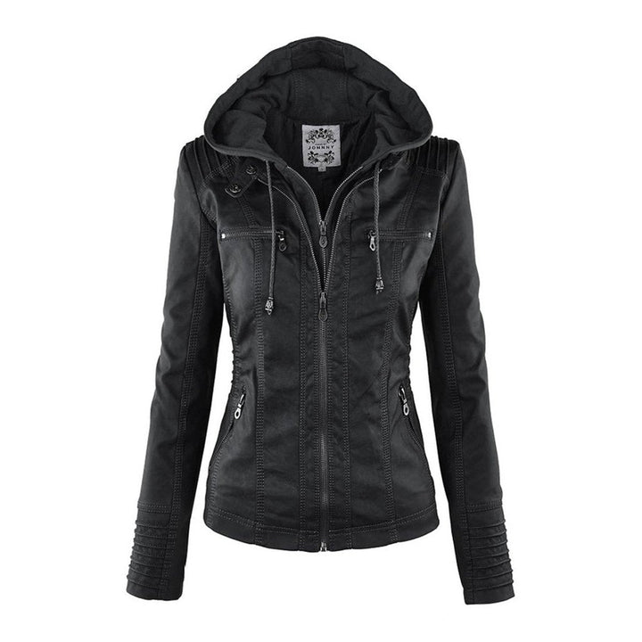 Lucinda | Giacca Biker con Cappuccio Removibile
