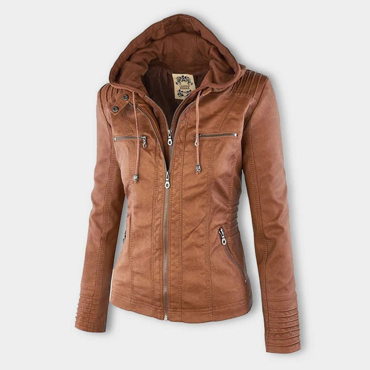 Lucinda | Giacca Biker con Cappuccio Removibile
