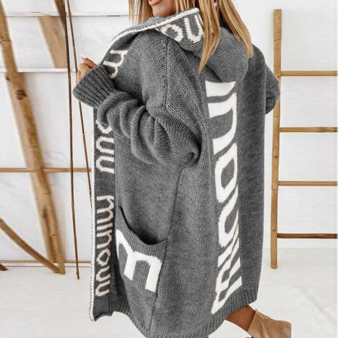 Rosabel | Cardigan in Maglia con Cappuccio e Davanti Aperto