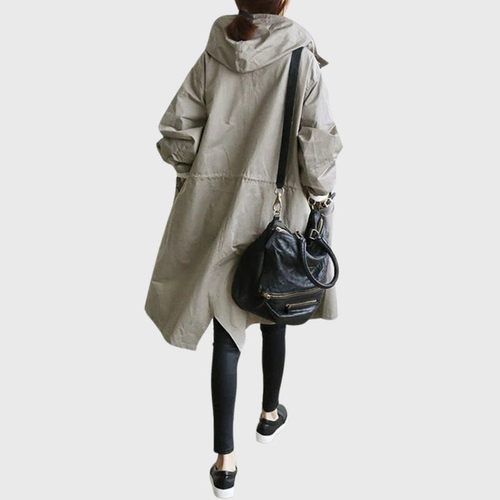 Ruth | Trench Lungo con Cappuccio e Vestibilità Morbida