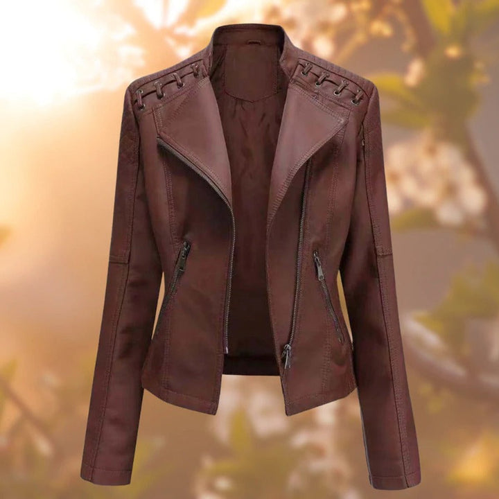 Valentina | Giacca con Zip in Stile Biker