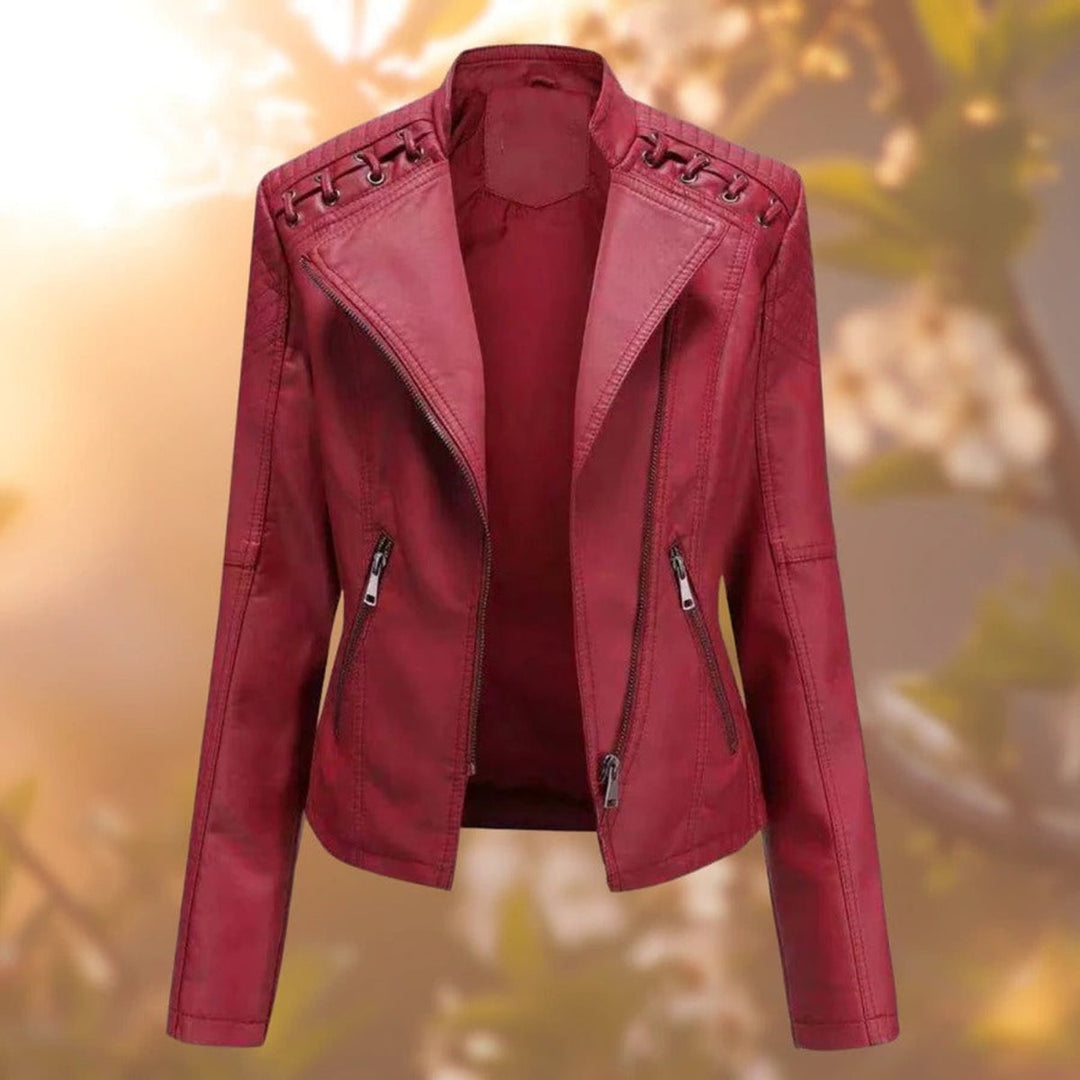 Valentina | Giacca con Zip in Stile Biker