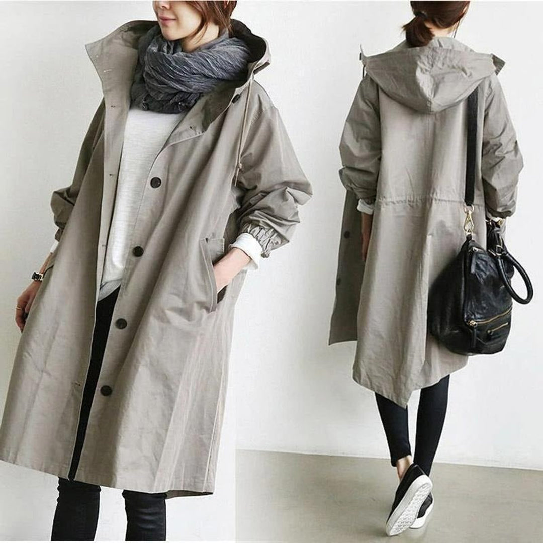 Maisie | Cappotto Oversize con Cappuccio e Bottoni sul Davanti