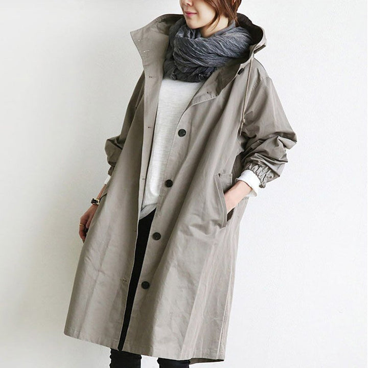 Maisie | Cappotto Oversize con Cappuccio e Bottoni sul Davanti