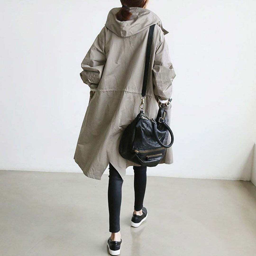Maisie | Cappotto Oversize con Cappuccio e Bottoni sul Davanti