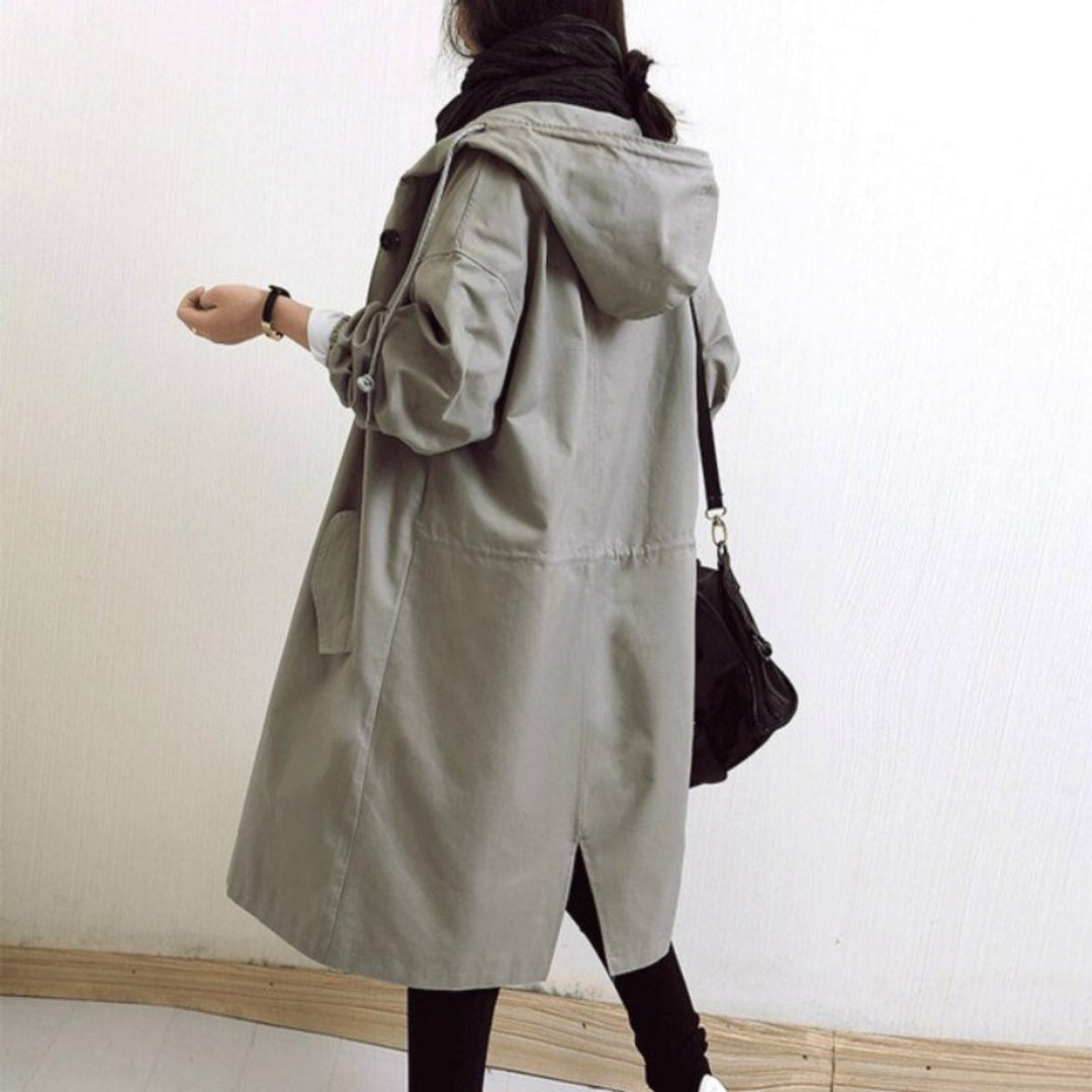 Maisie | Cappotto Oversize con Cappuccio e Bottoni sul Davanti