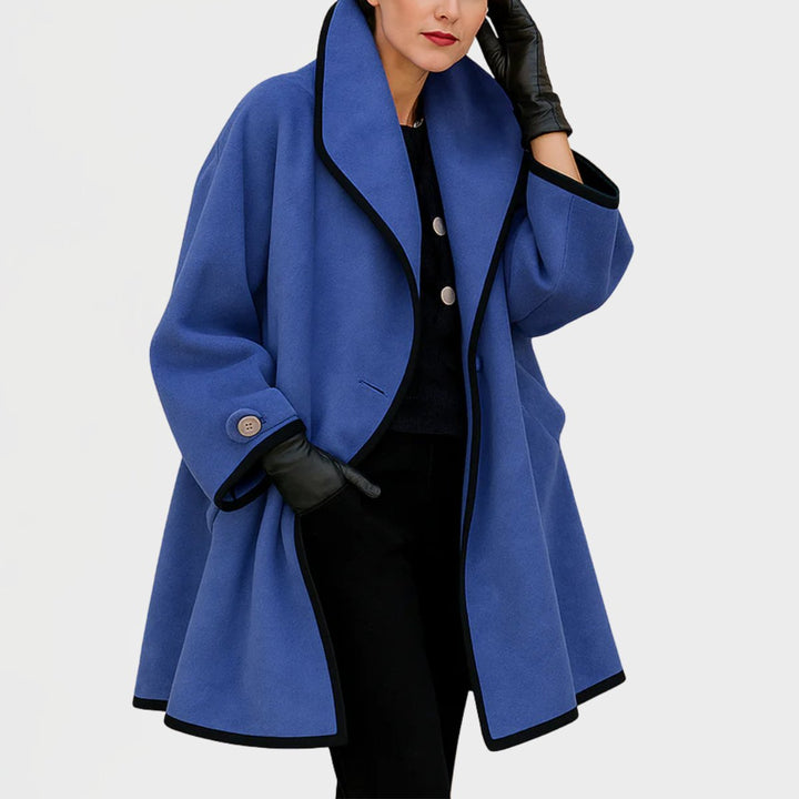 Flora | Cappotto Oversize con Bordi a Contrasto