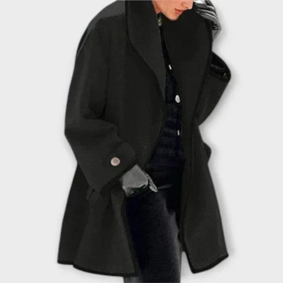 Flora | Cappotto Oversize con Bordi a Contrasto